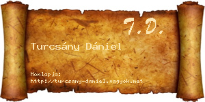 Turcsány Dániel névjegykártya